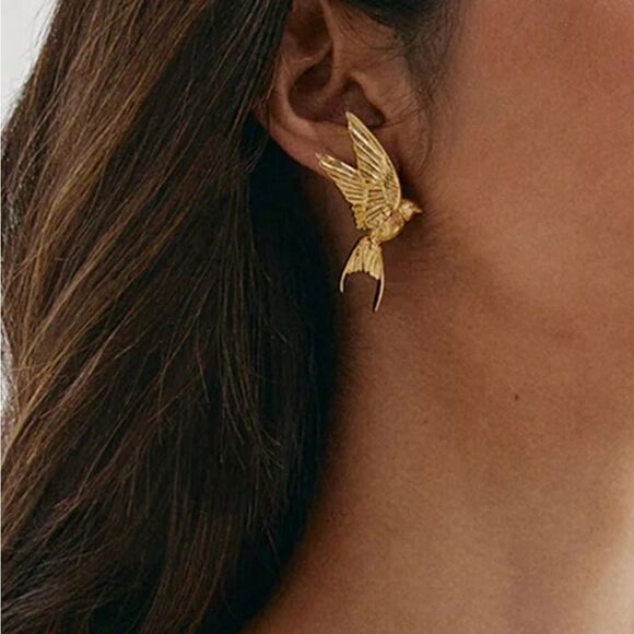 Bohemian bird earrings A1119 - Picture 2 of 5